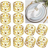 Servetringen goud 12 stuks servetringen set metalen servetringen, holle servettengespen voor jubileum, Kerstmis, Nieuwjaar, verjaardag, feest, tafeldecoratie