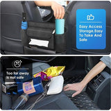 Auto-organizer tussen voorstoelen, auto-netvak voor auto, huisdier, kinderbarrière, auto, achterbank, organizer voor snacks, portefeuilles, dranken, telefoon