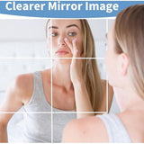 Afmetingen van de spiegelbladen: de zelfklevende spiegel is 20 cm lang en 20 cm breed en bestaat uit 4 delen