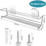 2-traps kruidenrek heeft afmetingen van 30 x 8 x 8 cm, weegt 515 g en is geschikt voor het bewaren van kruidenpotjes en flessen van normale grootte