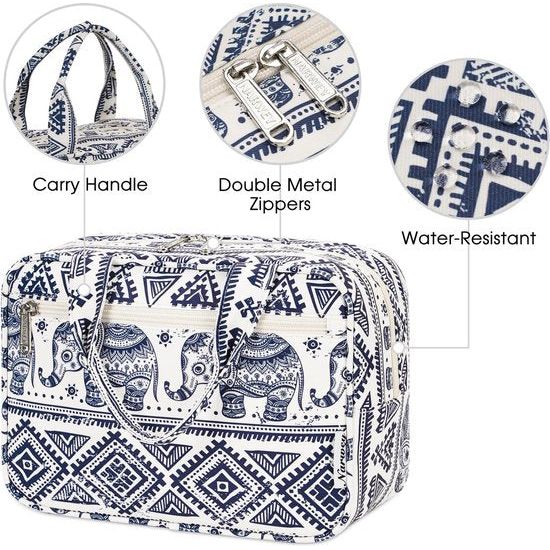 Toilettas Dames Grote Reismake-up Tas Grote Cosmetische Tas Make-up Case Organizer voor Mannen en Vrouwen, Z-olifant