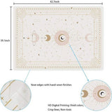 Maanfasen wandtapijt, mysterieuze sterrenhemel, tarotkaarten, wandtapijt, esthetische retro astrologie, muurkunst voor slaapkamer en woonkamer, beige, 210 x 150 cm