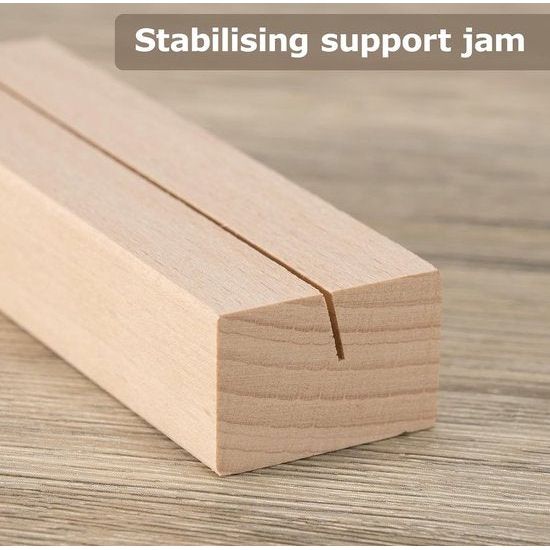 20 stuks houten kaarthouders, tafelkaarthouders met dubbelzijdige lijm, positiekaarthouder, naambordhouder, fotoclip, positieshouder van hout voor bruiloften, restaurants en banketten