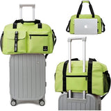 Sporttas voor dames en heren, reistas met schoenenvak, trainingstas met nat vak, waterdichte weekendtas, als gymtas, zwemtas/saunatas kan worden gebruikt, groen, Sportief