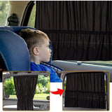 2 stuks zonwerende auto baby, hittewerende kinderzijruit, universele autozonneklep zijruit, zonwerende auto kinderen met UV-bescherming, universele elasticiteit zonneklep autonet, zuignap