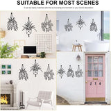 Set van 3 metalen vaas bloemen muur kunst decor, bloem in vaas plantenpot muur kunst sculptuur hangende wanddecoratie, metalen vaas bloemen bord voor slaapkamer badkamer keuken buiten binnen (zwart)