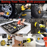 Autoreinigingsborstelset, 14-delige autodetailreinigingsborstelset, detaillering autoborstel voor detaillering op auto-interieur, exterieur, motor, ventilatieopeningen, dashboard, emblemen