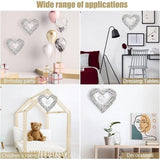 Wanddecoratie met hartjes, mandkrans in hartvorm, voor bruiloft, feest, huis en slaapkamer. Vertaling: Muurdecoratie met hartjes, een mandkrans in de vorm van een hart, geschikt voor bruiloften, feesten, het huis en de slaapkamer.