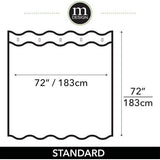 Douchegordijn van polyester - moderne badkameraccessoires voor de douche - waterafstotend douchegordijn in visgraatpatroon - 180 x 180 cm - grijs en wit