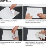 6 stuks spiegeltegels 30 x 30 cm zelfklevende spiegel muursticker voor de woonkamer muur. Kleine spiegel om op te plakken, zelfklevende spiegel voor in de kast, zand tattoo badkamer.