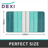 Badkamertapijt, antislip, 60 x 110 cm, badmat, absorberend, zacht, machinewasbaar voor badkamer, groen