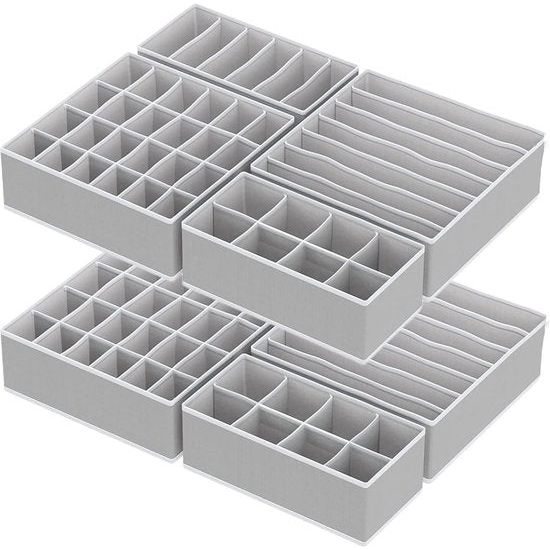 8 stuks lade-opbergsysteem, opvouwbare lade-organizer voor ondergoed, stoffen box, ondergoed-organizer voor het bewaren van beha's, sokken, ladeverdeler, thuis, slaapzaal, kledingkast