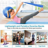 Fitnessbanden, set van 3, gymnastiekband, weerstandsbanden, elastische stretchbanden, oefenband, trainingsband voor yoga, elastische krachttraining, spieropbouw, pilates, fitnessband, cursus