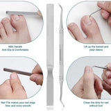 Teennagelknipper voor dikke nagels, Azymi teennagelschaarset met vijl voor de behandeling van ingegroeide teennagels Heavy Duty Professional