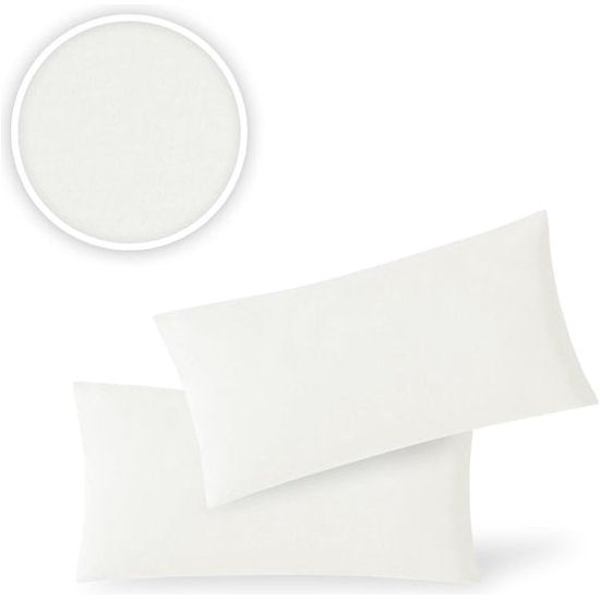 jersey kussensloop, set van 2, voordeelpak met ritssluiting, hoogwaardige kwaliteit, wit, 40 x 80 cm vertaling: jersey kussensloop, set van 2, voordelig pak met ritssluiting, hoge kwaliteit, wit, 40 x 80 cm