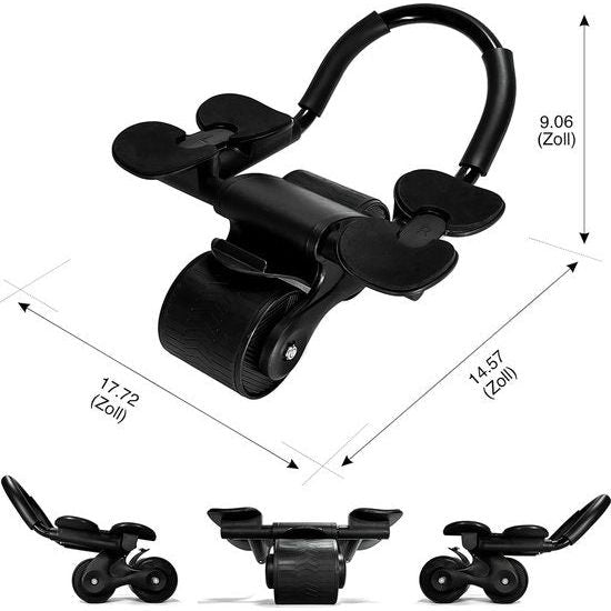 Fitness Ab Roller, buikspiertrainer, automatische rebound buikwiel, buiktrainer, buiktrainer, fitnessapparatuur voor thuis, krachttraining thuis