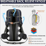 50 liter, heren en dames, trekkingrugzak, ultralicht, opvouwbare reisrugzak, wandelrugzak, grote klimmen, dagrugzak voor reizen, bergbeklimmen, kamperen, outdoor, reizen, sport