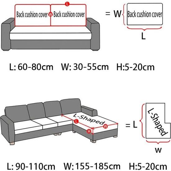 Bankovertrek stretch bankovertrek, universeel, elastisch, antislip, voor sofakussen, L-vormig, chaise longue, meubelbescherming Bankovertrek stretch, universeel, elastisch, antislip, voor sofakussen, L-vormig, chaise longue, meubelbescherming.