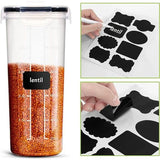 oorraaddozen (set 6), BPA-vrije kunststof, luchtdichte opbergdoos, opbergdoos, levensmiddelen, voorraadpotten voor het bewaren van pasta, muesli, meel, rijst en voor voer huisdieren