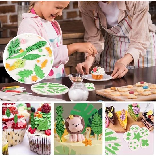 6 stuks chocoladevorm siliconen pralinévorm set 3D snoepvormen verschillende vormen chocolade siliconen vorm anti-aanbak bloemvorm bakvorm voor het bakken van chocoladesnoepjes (wit)