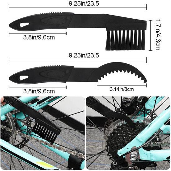7 stuks fietsreinigingsgereedschapsset, fiets Clean Brush Kit geschikt voor ketting/zwengel/banden/kettingwiel, fietsdeken, vuilreiniging