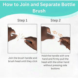 7-in-1 babyfles-reinigingsset: flessenborstel, zuigborstel, stroborstel, zeepdispenser, lepel, droogstandaard babyflessen, opbergdoos, reisbenodigdheden (turquoise)