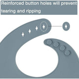 3-delige siliconen slabbetjes voor baby's voor jongens en meisjes, waterdichte slabbetjes met opvangbak, instelbaar afwasbaar, babyslabbetje, siliconen slabbetje met grote zak voor het