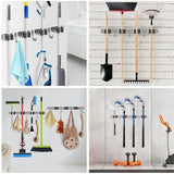 Bezemhouder muur 2 stuks apparaathouder haaklijst bezemhouder tuingereedschap houder tuingereedschap (roestvrij staal)