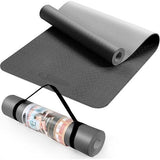 Yoga mat, hoge kwaliteit TPE yoga mat, fitness sport training mat, yoga mat met riem, Antislip, niet-toxisch, geschikt voor yoga beginners, fitness, Pilates en gymnasten