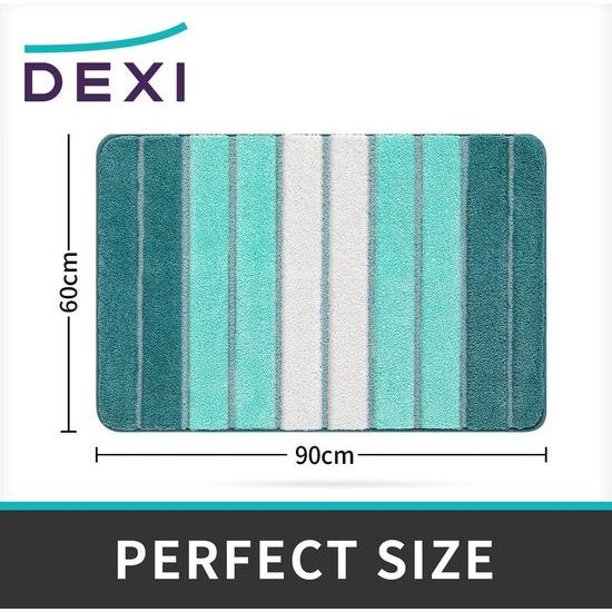 Badkamertapijt, antislipbadmat, 60 x 90 cm, badmat, absorberend, zacht, machinewasbaar voor badkamer, groen Badkamertapijt, antislipbadmat, 60 x 90 cm, badmat, absorberend, zacht, machinewasbaar voor badkamer, groen
