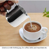 2 stuks melkkannetjes roestvrij staal 150 ml melk-pitcher opschuimen kan zilver soort opschuimkannetje perfect voor melkopschuimer koffiezetapparaat espressoher cappuccino macchiato