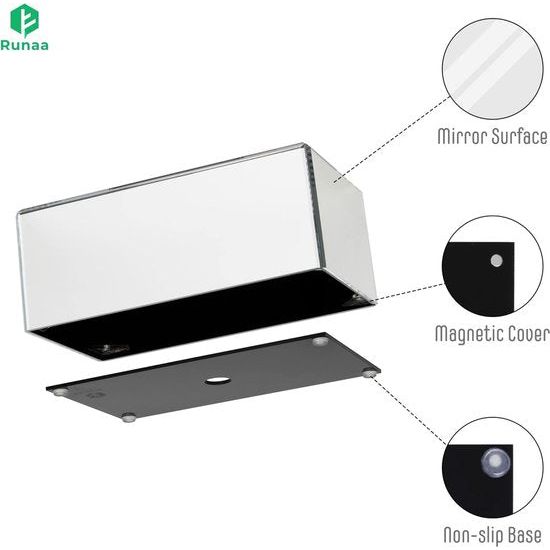 Zakdoekdoos - Elegant spiegelacrylglasontwerp - 23,5 x 13,5 x 9,5 cm - Doos voor cosmetische tissues