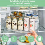 Koelkast draaiplateau, organizer, 15,67 inch draaibaar kruidenrek, koelkastorganizer, draaibaar, rechthoekige koelkast, draaiplateau met zuignap, draaibare kruidenorganizer voor de koelkast