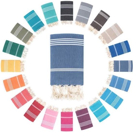 Hamamdoek, strandhanddoek, badhanddoek, saunahanddoek, 100% katoen, 100 x 200 cm, licht, zacht en absorberend, XXL hamamdoek, groot, 100 x 200 cm, sauna, hamamdoek voor dames en heren