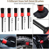 20 in 1 autoreinigingsset velgonderhoud met velgenborstel, autoonderhoudsset, borstel voor accuschroevendraaier, autowashandschoen, kleine staalborstel, polijstwas-applicatorpad, afstore reinigingsborstel