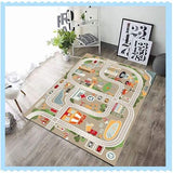 Autotapijt, speeltapijt, straat, kindertapijt, jongens, straattapijt, bouwtapijt, voertuigtapijt, kinderen (80 x 120 cm, 31 x 47 inch)