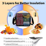 lunchtas voor vrouwen en mannen, lekvrije thermische herbruikbare lunchtas voor volwassenen, lunchtas voor kantoor, werk, houtskool