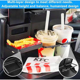 Auto achterbanktafel, autotafel voor achterbank, passagiers, klaptafel voor de achterbank, organizer voor dranken en eten, auto, multifunctionele tafel, inklapbaar, draagbaar, autoachterbank, dienblad