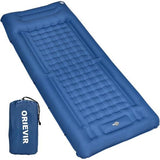 Campingslaapmat, 12 cm verdikte opblaasbare matras met kussen en voetpomp, ultralicht luchtbed, slaapmatten voor wandelen, reizen, dikke buitenslaapmat voor strand, tent,