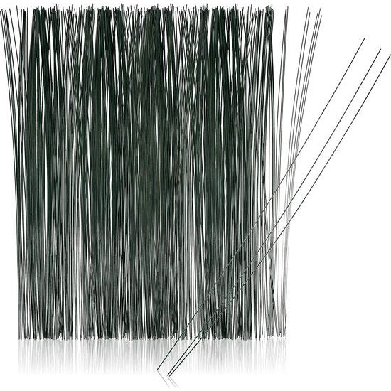 500 x bloemistdraad - draadstaven ommanteld voor planten - steekdraad groen - knutseldraad - binddraad voor het modelleren en fixeren van planten - 300 x 0,8 mm (500 stuks - 300 x 0,8 mm)