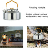 Camping Theeketel Koffiepot Ketel Servies Theepot en roestvrijstalen mok Kookgerei Ideaal voor buiten Picknick Wandelen 1,0 L