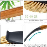 Afwasborstelset, 3-delige bamboeborstel met lange steel, schone schrobborstel voor pannen, potten, gootsteenreiniging