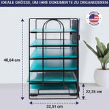 6 Tier Organizer Papierlade voor kantoorbenodigdheden Brieven Rekeningen Mappen Archiefmappen Mappen Bureau Organizer en benodigdheden voor Home Office School.