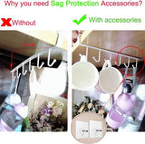 Set van 2 bekerhouders bekers wijnglazen opberghaken keukengerei stropdassen riem en sjaal ophanghaak rekhouder onder kast kast zonder boren (wit)