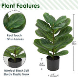 55,9 cm kunstplant grote kunstmatige ficus lyrata plant kunstboom decoratie kamerplant 15 bladeren