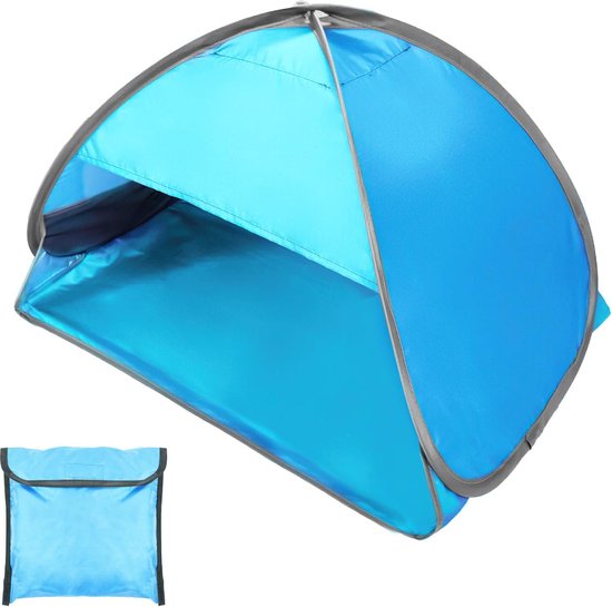 Pop-up tent mini, mini-hoofdtent, pop-up tent tegen de zon, strandopvang pop-up hond, mini-strandtent, ideaal voor strandkamperen en buitenactiviteiten (hemelsblauw)