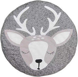 Baby Kruipmat Cartoon - Dier Baby Speelkleed Speeldeken Katoen Zacht Slaapkleed voor Baby Kids - 90CM (Hert)