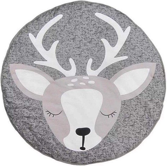 Baby Kruipmat Cartoon - Dier Baby Speelkleed Speeldeken Katoen Zacht Slaapkleed voor Baby Kids - 90CM (Hert)