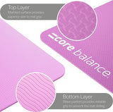 TPE yogamat & schouderriem, gemaakt van 6 mm dik schuim, antislip en scheurvast, milieuvriendelijk materiaal, ideaal voor Pilates, geurloze fitnessmat, 183cm x 65cm x 6mm, 6 verschillende kleuren