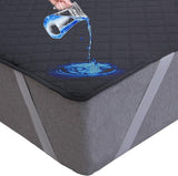 Matrasbeschermer, waterdicht, ademend, waterdicht, vochtbescherming, waterdichte matrasbeschermer, 180 x 200, donkergrijs, matrasbescherming, incontinentie-onderlegger, wasbaar voor bed